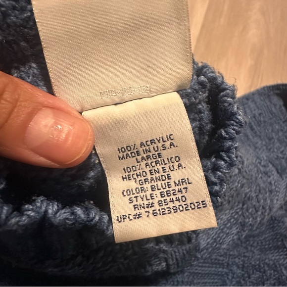 Billie Brooks Blue Heavy Knit Chunky Sweater Sz L - Picture 8 of 8